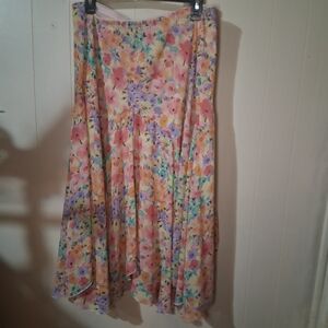 Vibrant Floral A-Line Skirt